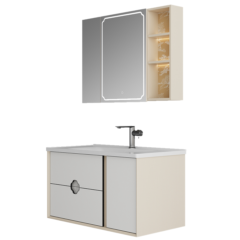 BC6303-100陶瓷盆款 生態實木浴室柜